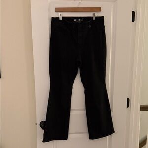 White House Black Market Black Skinny Flare Jeans